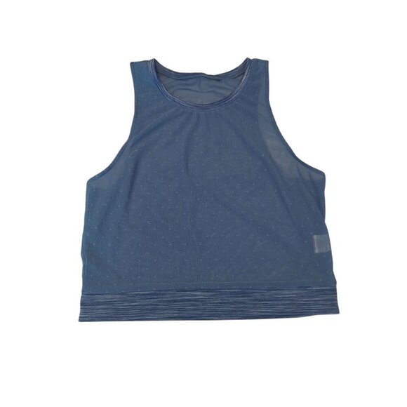 Zyia Active Women's Size Medium Mesh Cropped Blue Tank - Picture 1 of 12